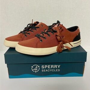 New Sperry Men's SeaCycled Striper II  LTT Rust Men’s Size 8.5 or Women’s Size10